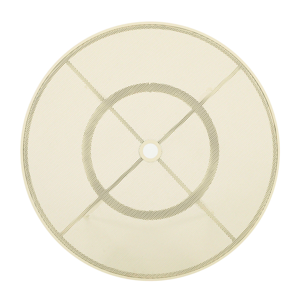 TOV Erica Cream Wrought Iron Outdoor Cafe Table