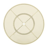 TOV Erica Cream Wrought Iron Outdoor Cafe Table