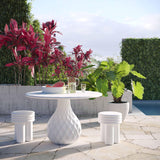 TOV Tulum Ivory Concrete Dining Table