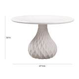 TOV Tulum Ivory Concrete Dining Table