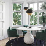 TOV Tulum Ivory Concrete Dining Table