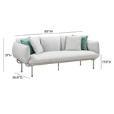 TOV Katti Light Grey Outdoor Sofa