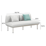 TOV Katti Light Grey Outdoor Loveseat