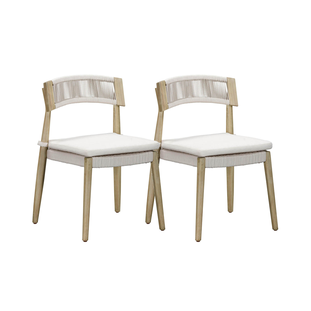 TOV Gata Cream Outdoor Dining Chair - Set of 2