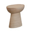 TOV Eclipse Textured Faux Travertine Indoor / Outdoor Side Table