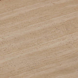 TOV Eclipse Textured Faux Travertine Indoor / Outdoor Side Table