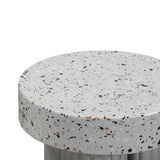 TOV Clover Faux Terrazzo Indoor / Outdoor Round Side Table