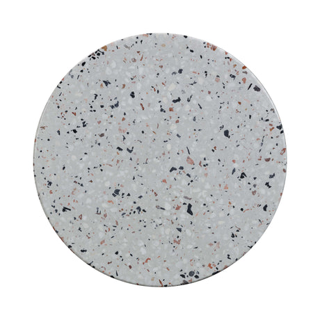 TOV Clover Faux Terrazzo Indoor / Outdoor Round Side Table
