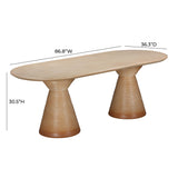 TOV Fassa Terracotta Oval Indoor / Outdoor Dining Table