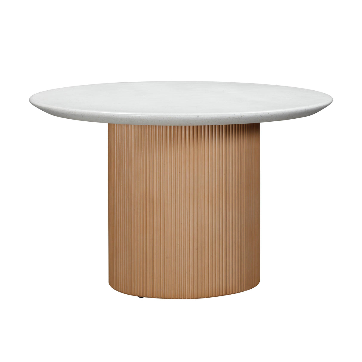 TOV Rose Faux Terrazzo and Terracotta Indoor / Outdoor Round Concrete Dining Table