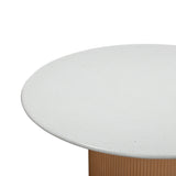 TOV Rose Faux Terrazzo and Terracotta Indoor / Outdoor Round Concrete Dining Table