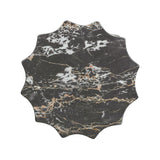 TOV Turin Black Faux Marble Indoor / Outdoor Concrete Stool