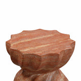 TOV Turin Faux Red Sandstone Indoor / Outdoor Concrete Stool