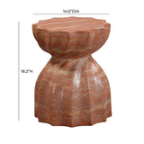 TOV Turin Faux Red Sandstone Indoor / Outdoor Concrete Stool