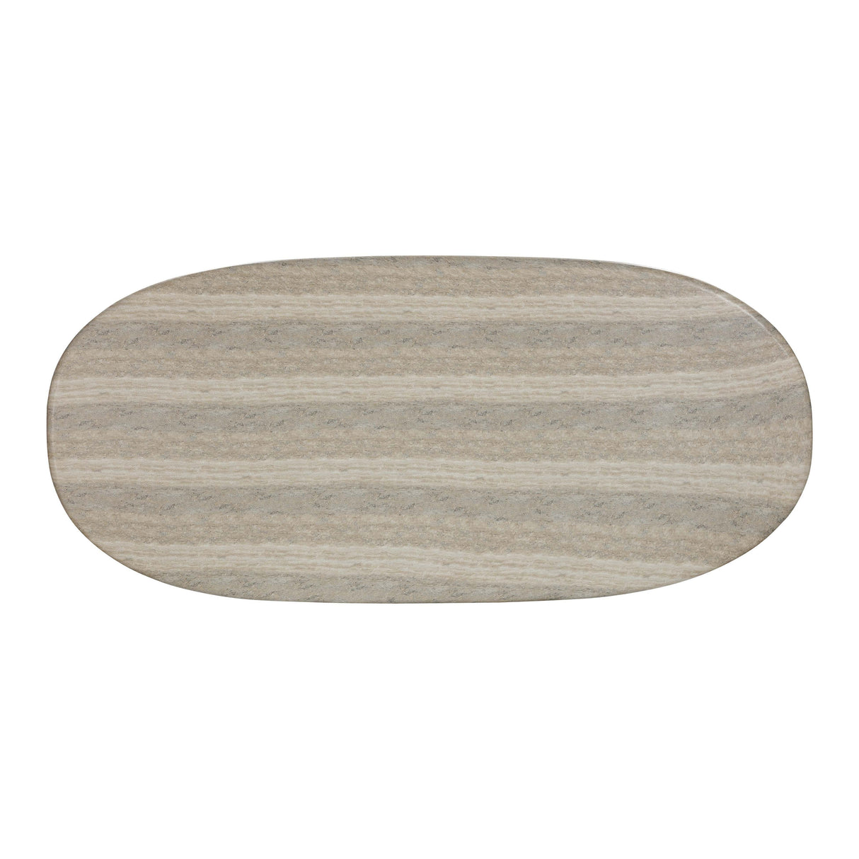 TOV Smooch Faux Travertine Indoor / Outdoor Pedestal Dining Table