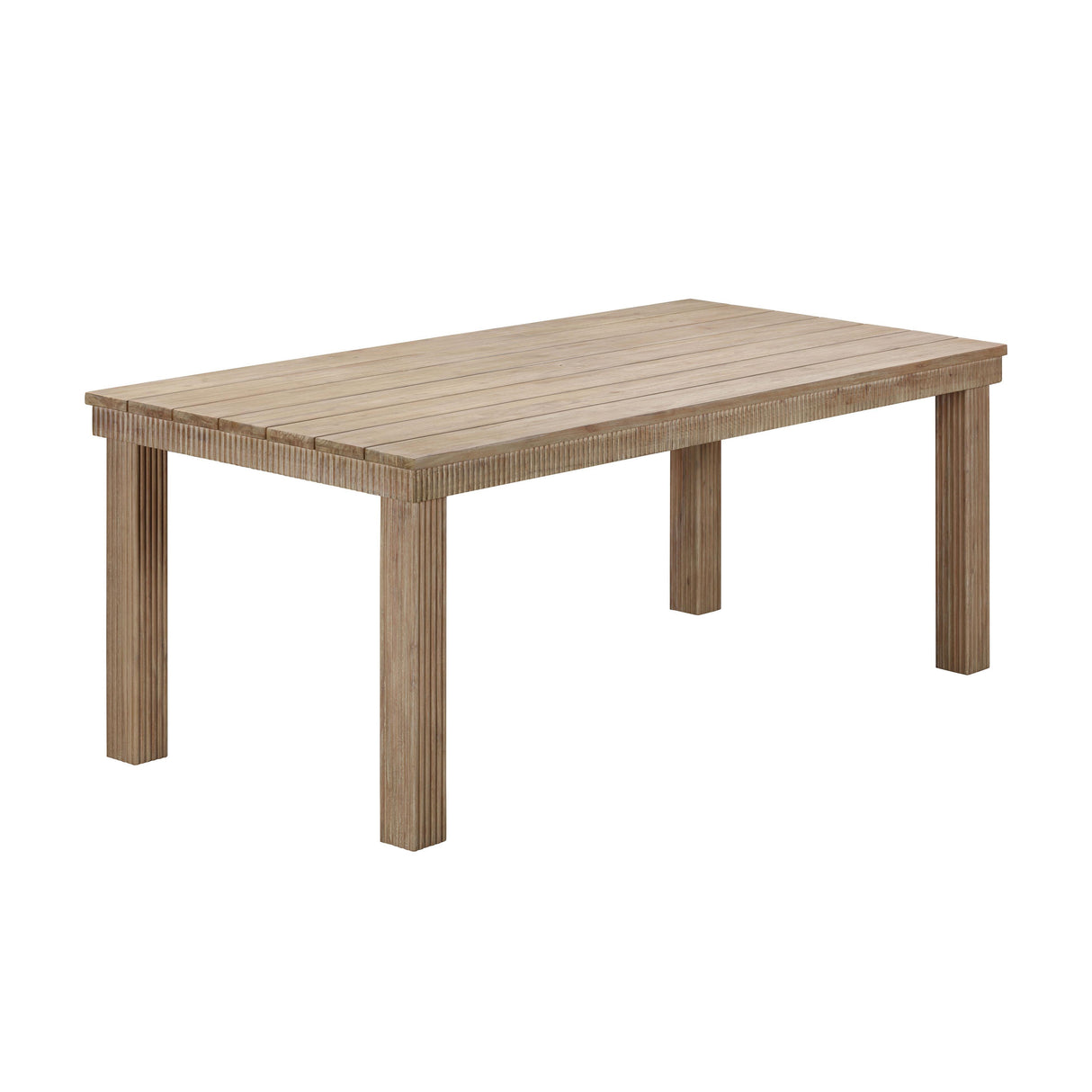 TOV Cassie Natural 75 Inch Rectangular Outdoor Dining Table