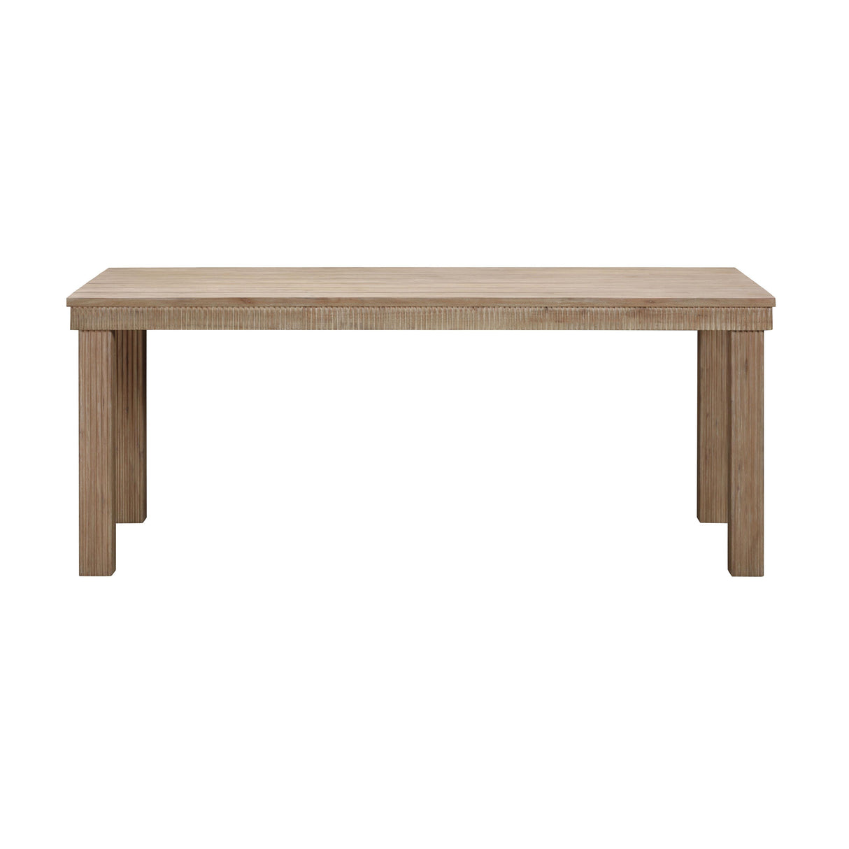 TOV Cassie Natural 75 Inch Rectangular Outdoor Dining Table