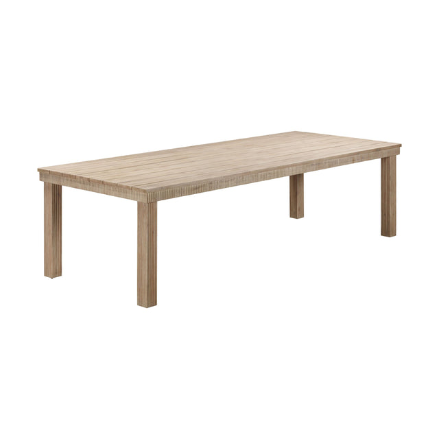 TOV Cassie Natural 108 Inch Rectangular Outdoor Dining Table