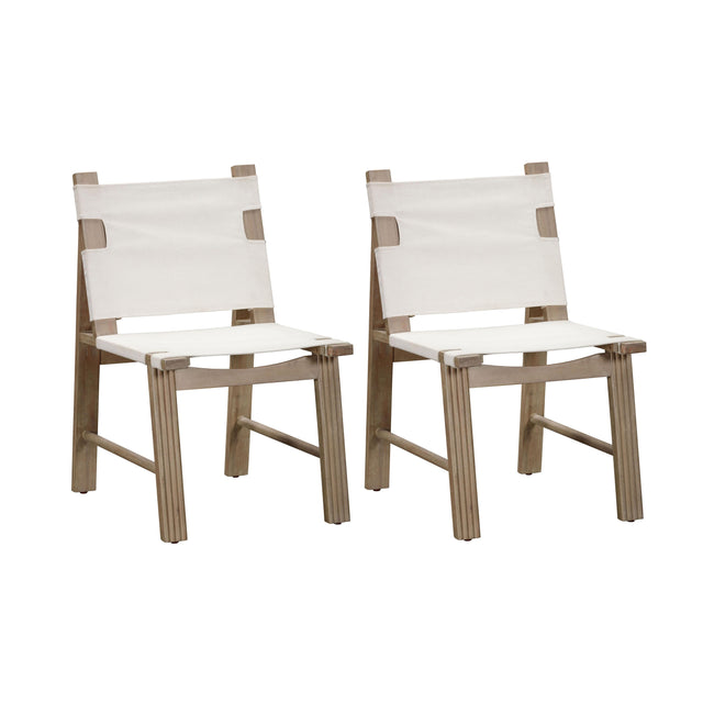 TOV Cassie Cream Outdoor Dining Chair - Set of 2