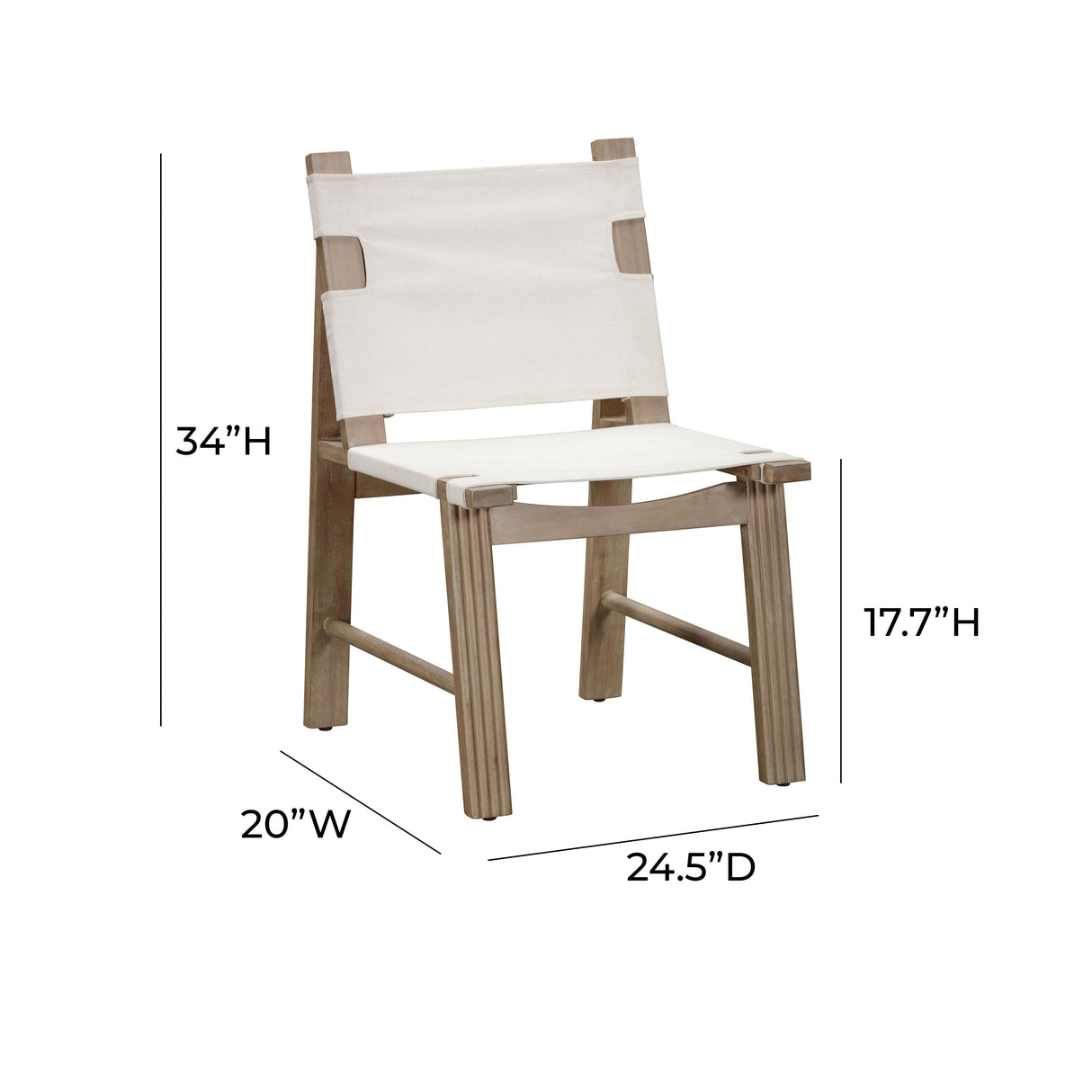 TOV Cassie Cream Outdoor Dining Chair - Set of 2