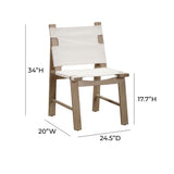 TOV Cassie Cream Outdoor Dining Chair - Set of 2