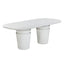 TOV Margot Light Grey Faux Plaster Indoor / Outdoor Concrete Dining Table