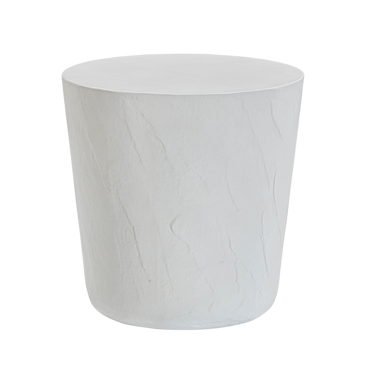 TOV Margot Light Grey Faux Plaster Indoor / Outdoor Concrete Stool