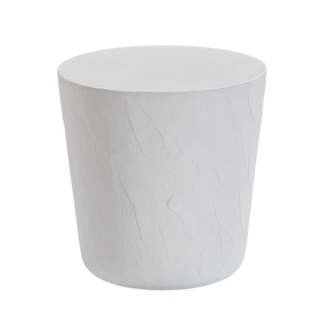 TOV Margot Light Grey Faux Plaster Indoor / Outdoor Concrete Stool