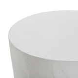 TOV Margot Light Grey Faux Plaster Indoor / Outdoor Concrete Stool