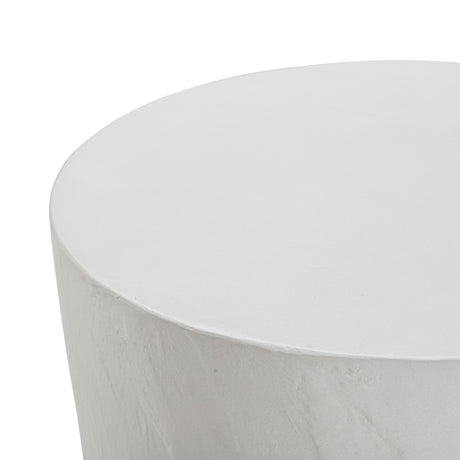 TOV Margot Light Grey Faux Plaster Indoor / Outdoor Concrete Stool