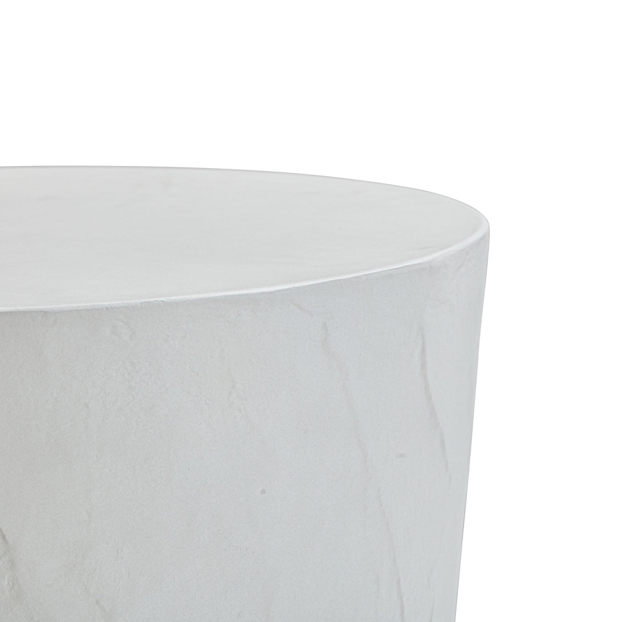 TOV Margot Light Grey Faux Plaster Indoor / Outdoor Concrete Stool