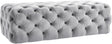TOV Kaylee Grey Velvet Ottoman