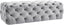 TOV Kaylee Grey Velvet Ottoman