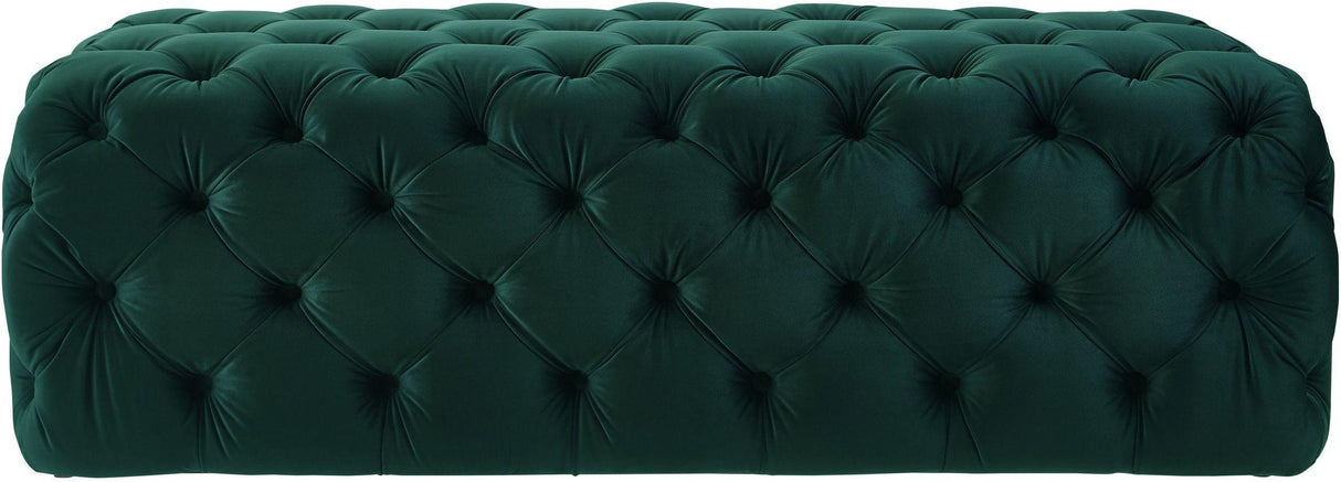 TOV Kaylee Green Velvet Ottoman