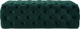 TOV Kaylee Green Velvet Ottoman