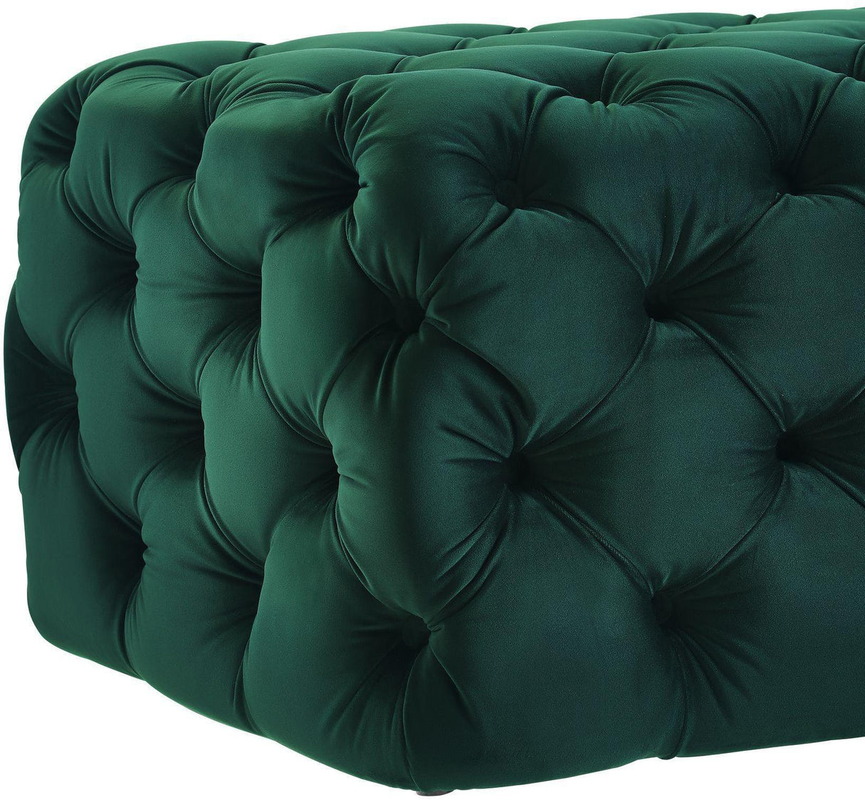 TOV Kaylee Green Velvet Ottoman