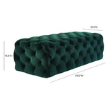 TOV Kaylee Green Velvet Ottoman