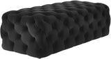 TOV Kaylee Black Velvet Ottoman