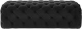 TOV Kaylee Black Velvet Ottoman