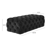 TOV Kaylee Black Velvet Ottoman