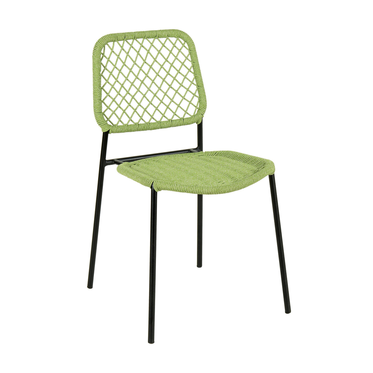 TOV Lucy Green Dyed Cord Outdoor Dining Chair