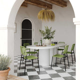 TOV Lucy Green Dyed Cord Outdoor Dining Chair