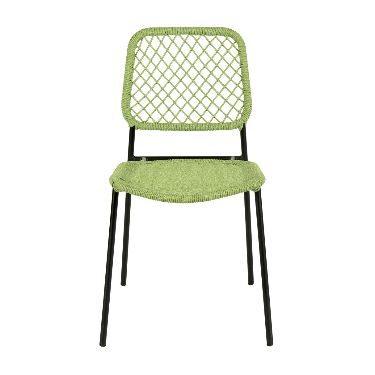 TOV Lucy Green Dyed Cord Outdoor Dining Chair