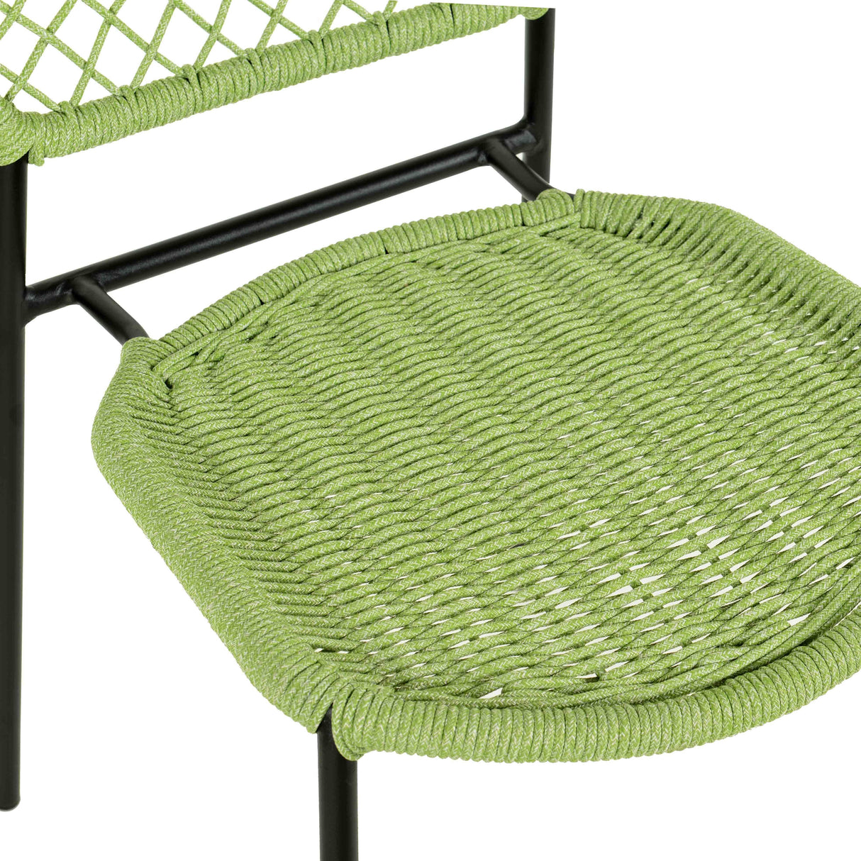 TOV Lucy Green Dyed Cord Outdoor Dining Chair