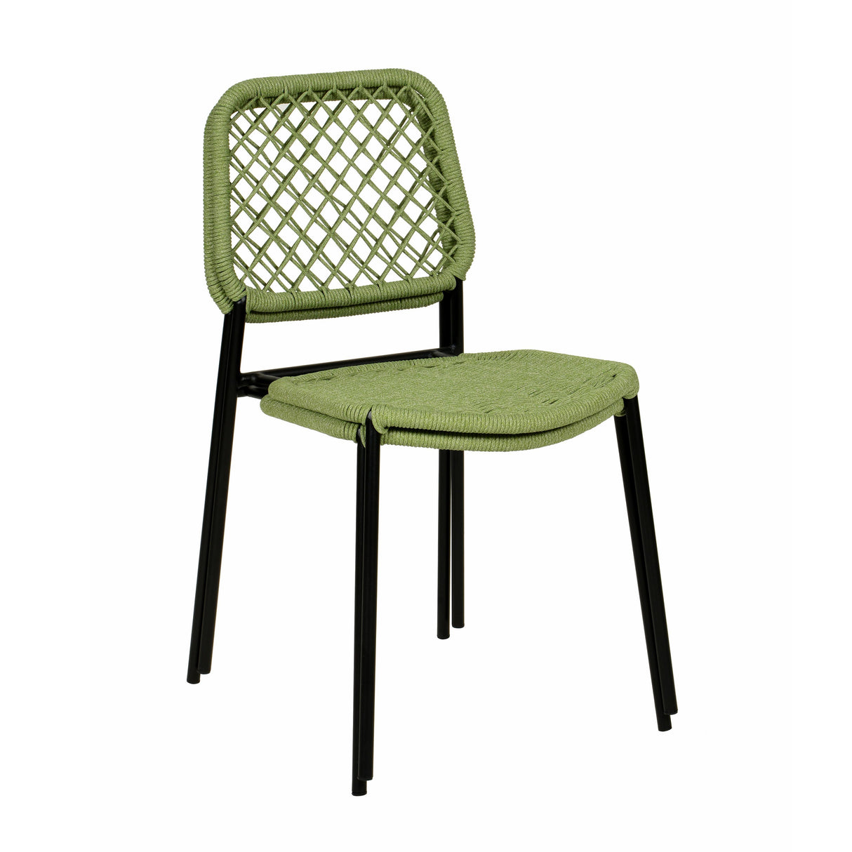 TOV Lucy Green Dyed Cord Outdoor Dining Chair