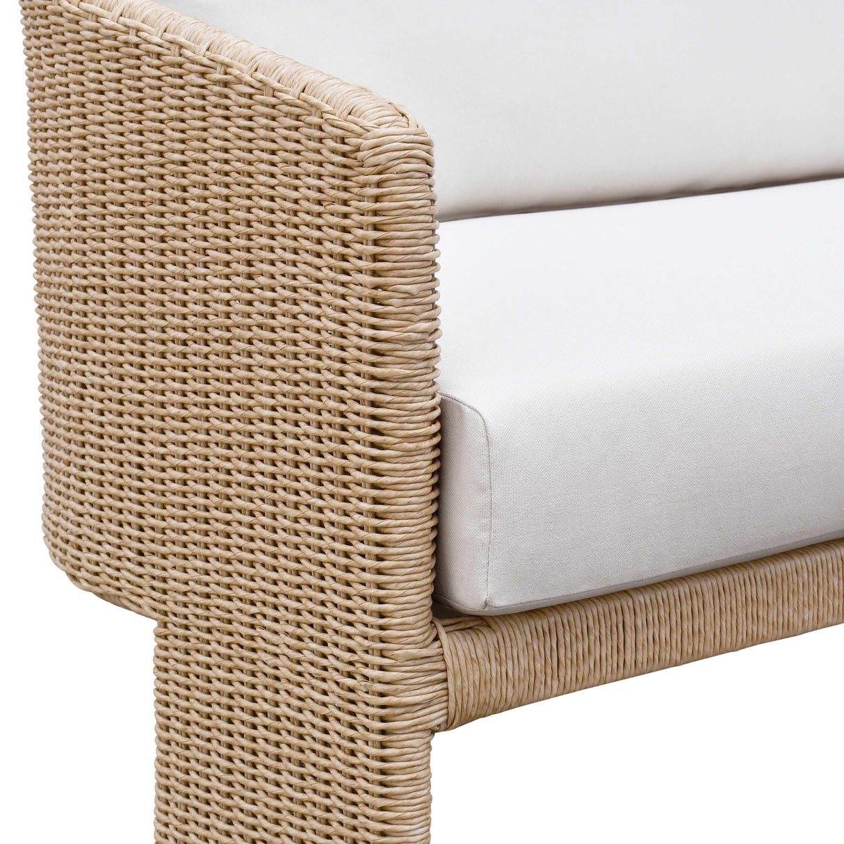 TOV Alexa Cream Performance Fabric Outdoor Sofa