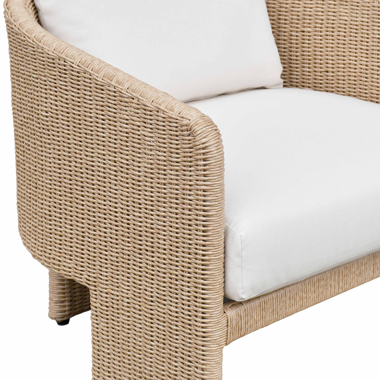 TOV Alexa Cream Performance Fabric Outdoor Armchair