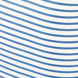 TOV Saint Tropez Pearl and Blue Striped Stuffed Outdoor Armchair