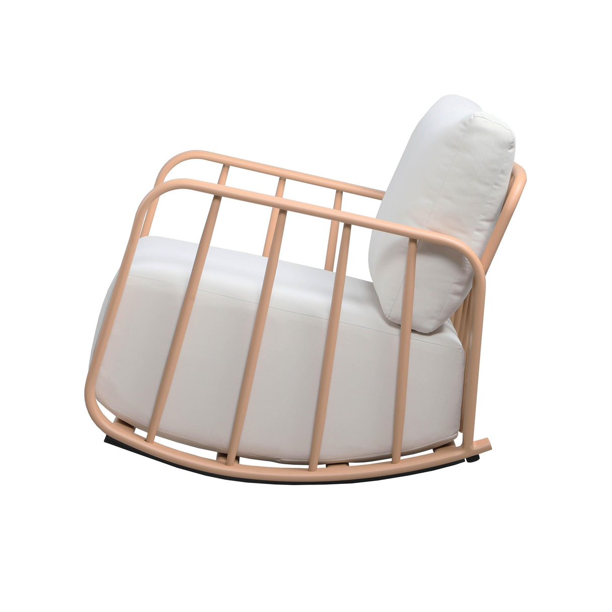 TOV Violette Terracotta and Cream Outdoor Rocking Chair