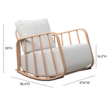 TOV Violette Terracotta and Cream Outdoor Rocking Chair